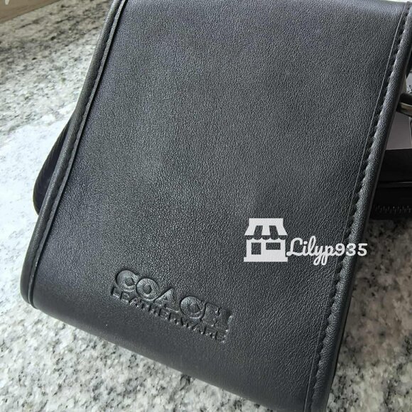 NWT COACH Mens Charter North/South Crossbody - BLACK - Picture 9 of 9